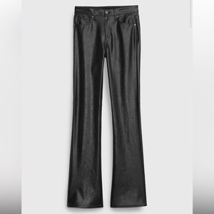 💕 NWT Gap Barely Boot Pants Mid Rise Faux-Leather Black 12s 14s